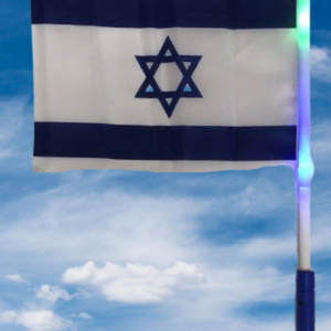 דגל משי   20 / 28 - מקל אורות 43 ס"מ