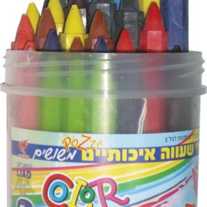 צבעי שעווה 36 משושה בכוס