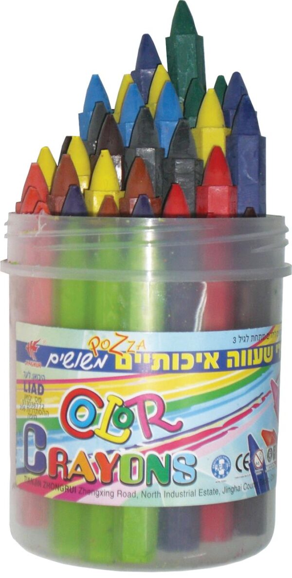 צבעי שעווה 36 משושה בכוס