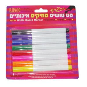 טוש ללוח מחיק דק סט 8