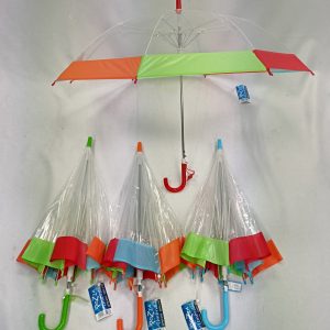 מטריה ילדים אוטומט שקוף פסים "19 סיליקון